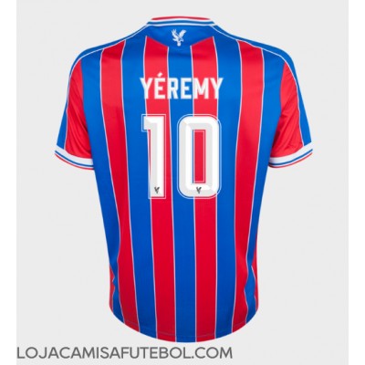 Camisa de Futebol Crystal Palace Yeremy Pino #10 Equipamento Principal 2025-26 Manga Curta Camisa de Futebol Crystal Palace Yeremy Pino #10 Equipamento Principal 2025-26 Manga Curta